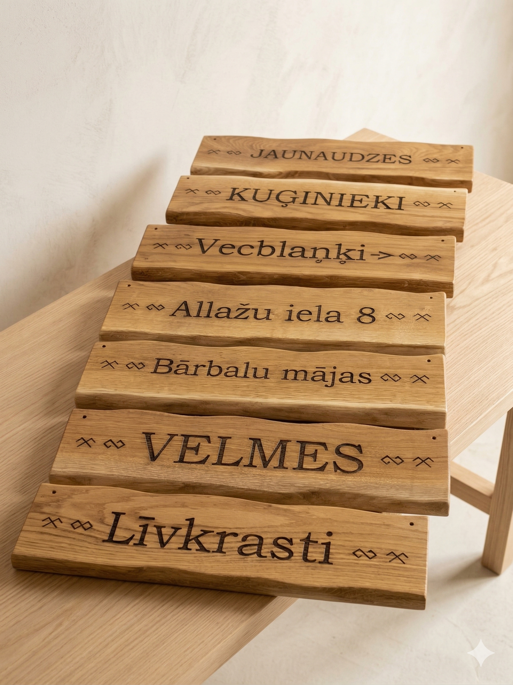Personalizēta ozolkoka zīme dāvanā